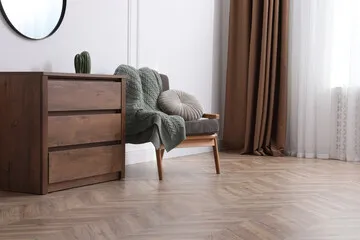Styled room featuring luxury vinyl plank flooring